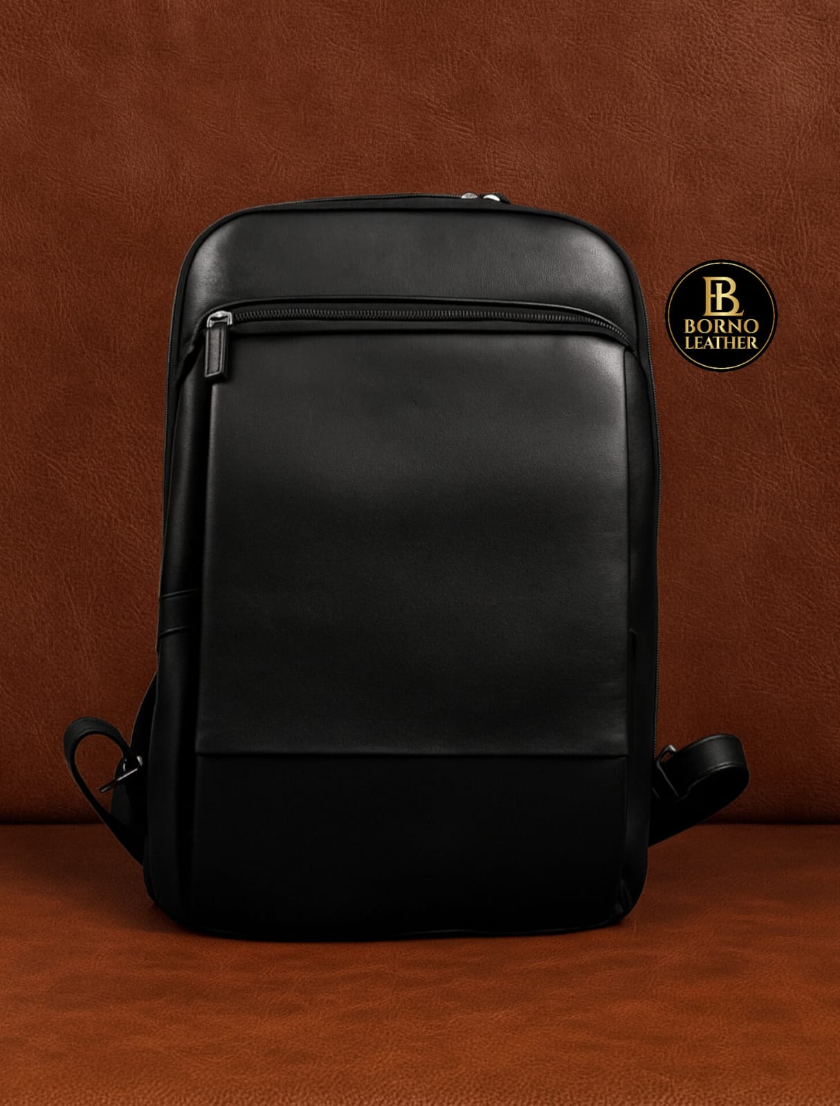 Borno Leather Minimalist Slim Backpack