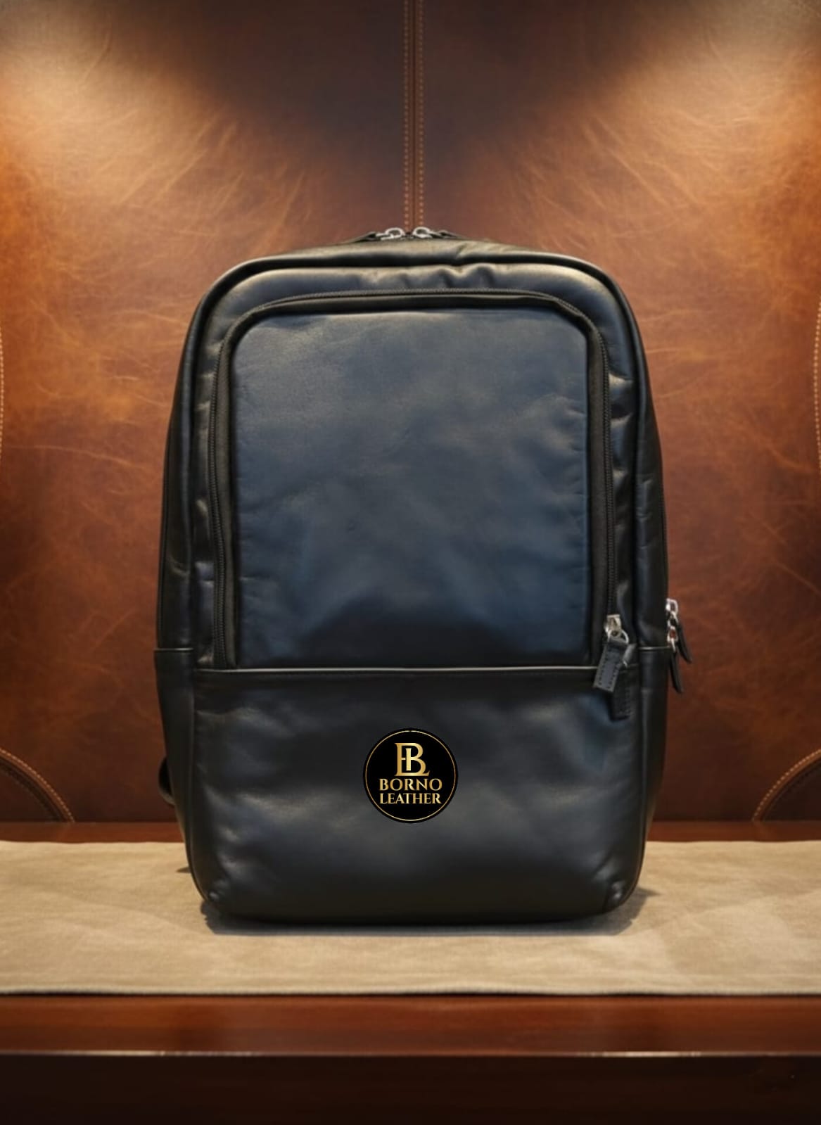 Borno Leather Executive Laptop Backpack