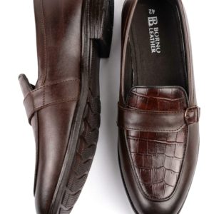 Borno Leather Horsebit Buckle Loafers