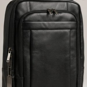 Borno Leather Multi-Zip Travel Backpack